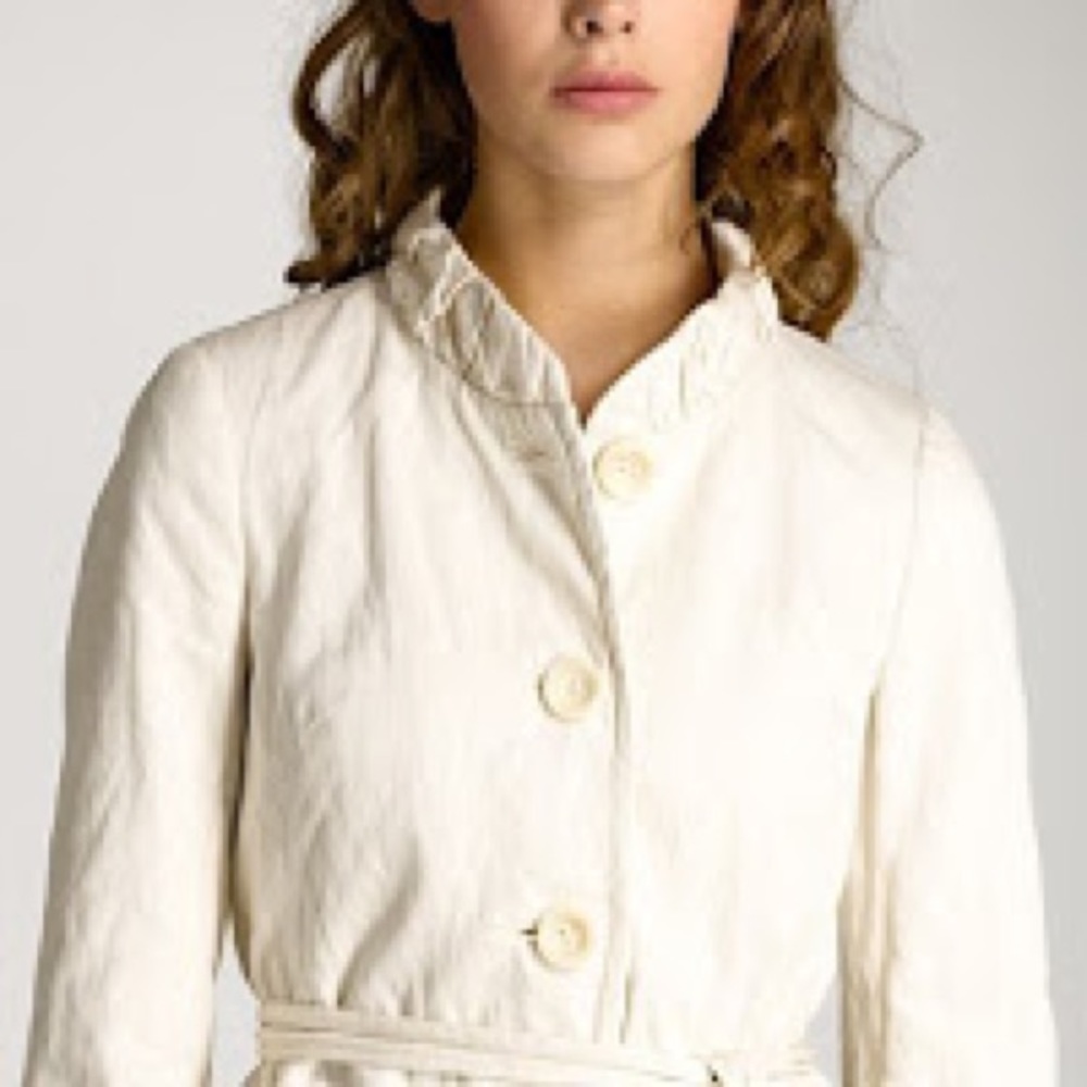 J.Crew Off-white Cotton Trench Coat